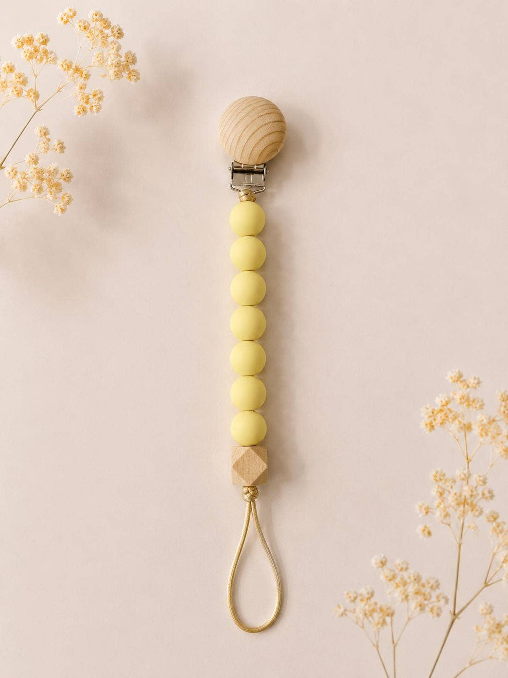 Clip para chupete de silicona – Ref. 26003: Amarelo