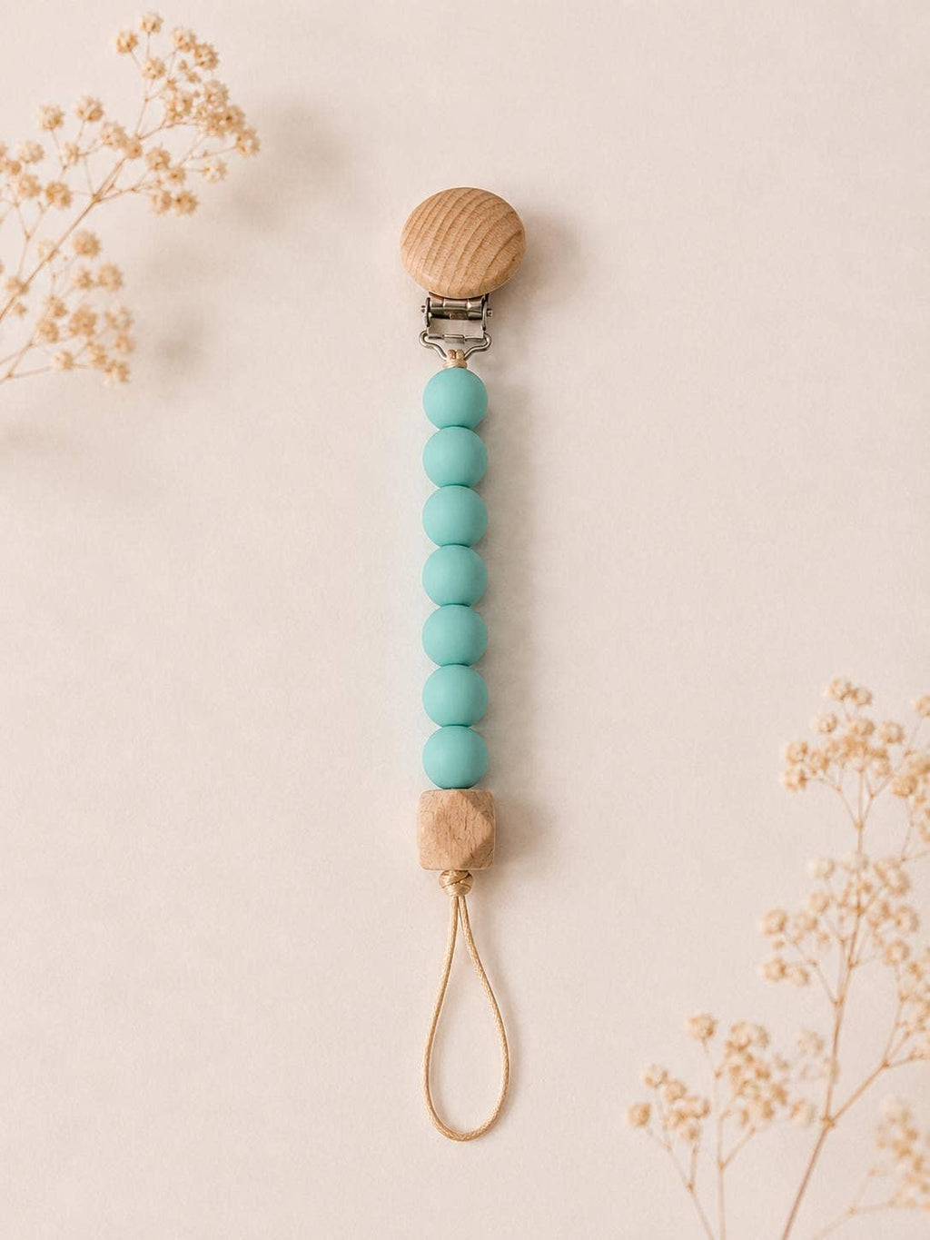 Clip para chupete de silicona – Ref. 26003: Rosa Claro