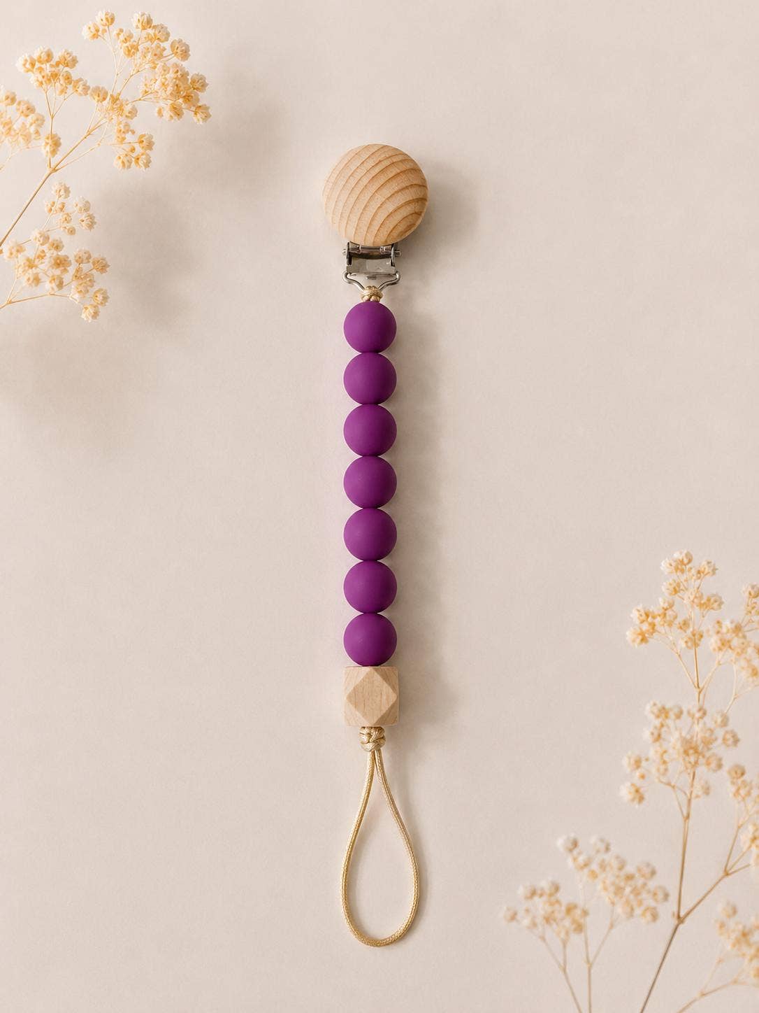 Clip para chupete de silicona – Ref. 26003: Rosa Claro