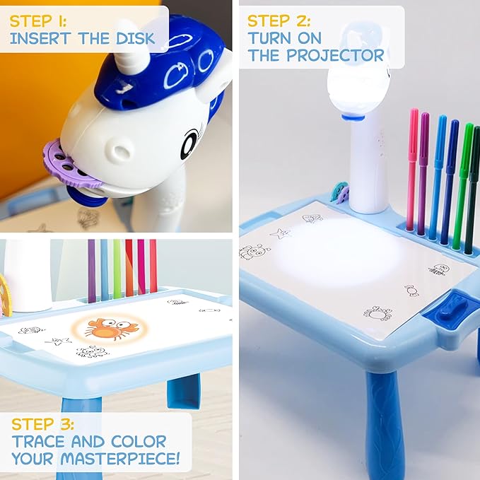 Escritorio de aprendizaje para niños unicornio azul - additional image 18