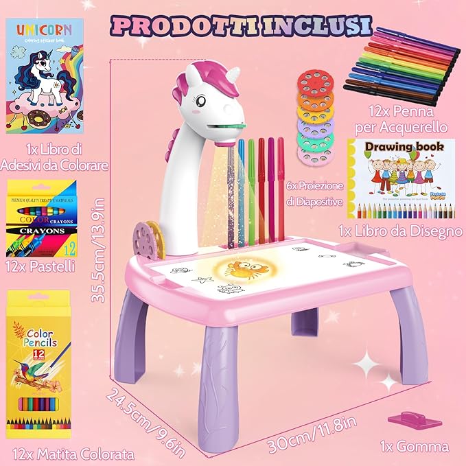 Escritorio de aprendizaje para niños unicornio rosa - additional image 19