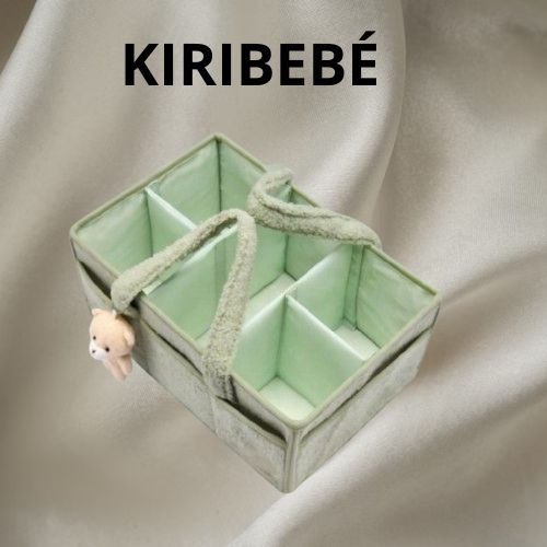 Bolsa de Almacenamiento Portátil para Pañales, Cesta de Peluche para Bebé, Contenedor Interior con Patrón Sólido, Organizador de Guardería para Mamá