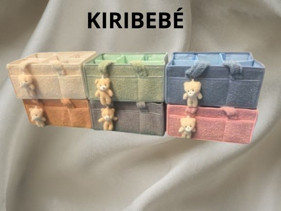 Bolsa de Almacenamiento Portátil para Pañales, Cesta de Peluche para Bebé, Contenedor Interior con Patrón Sólido, Organizador de Guardería para Mamá