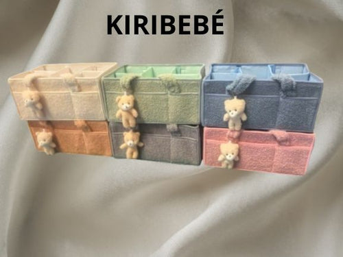 Bolsa de Almacenamiento Portátil para Pañales, Cesta de Peluche para Bebé, Contenedor Interior con Patrón Sólido, Organizador de Guardería para Mamá