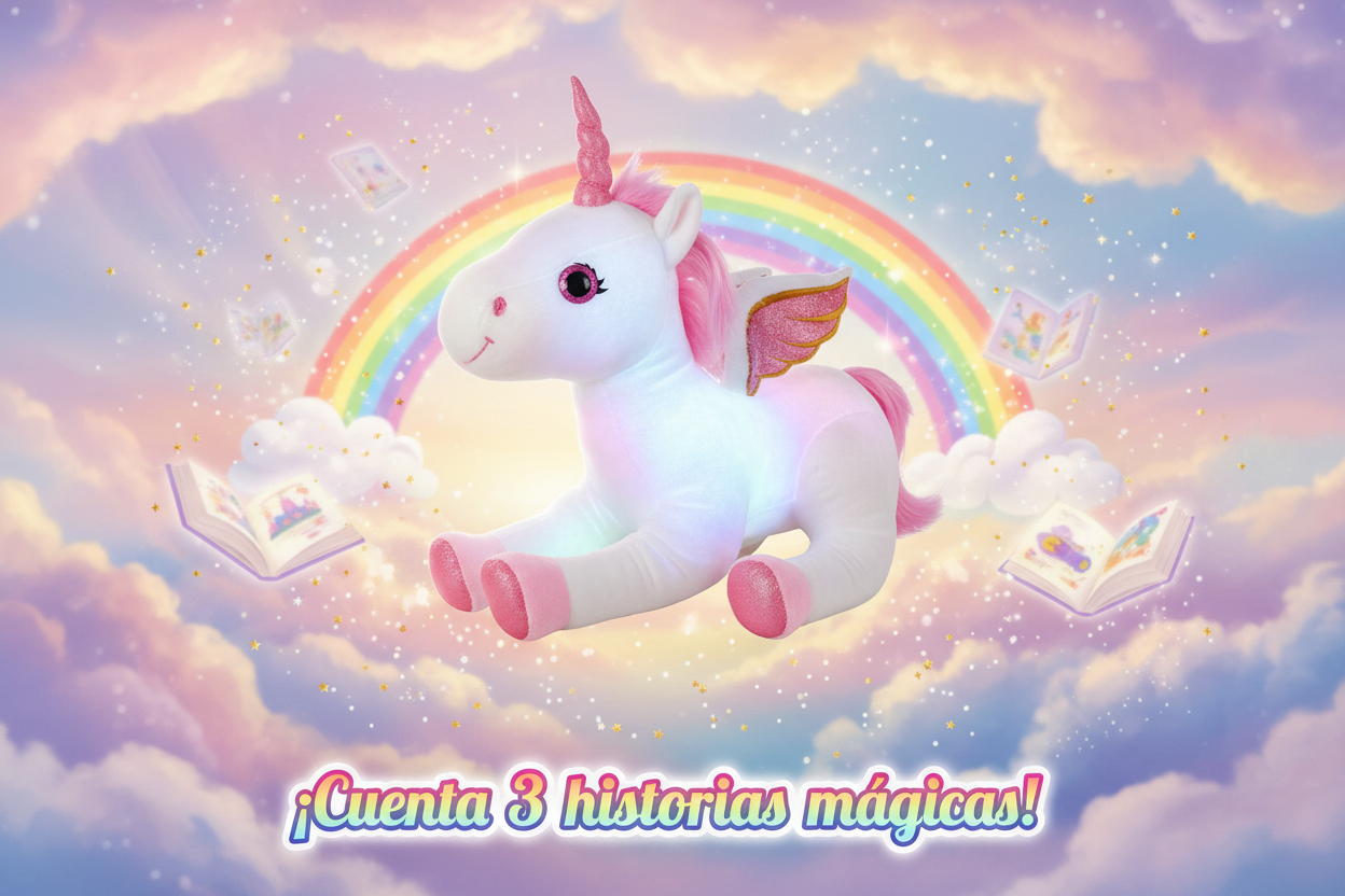 Anuncio creativo Luky Unicornio Mágico Blanco