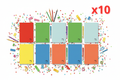 Anuncio pack 10 libretas colores surtidos