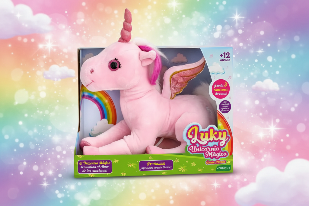 Luky Unicornio Mágico - Peluche con caja