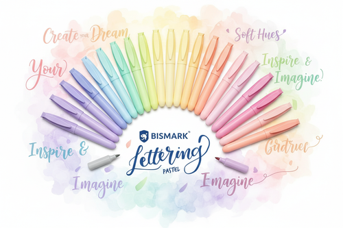 Anuncio Bismark Lettering Pastel 15 Marcadores