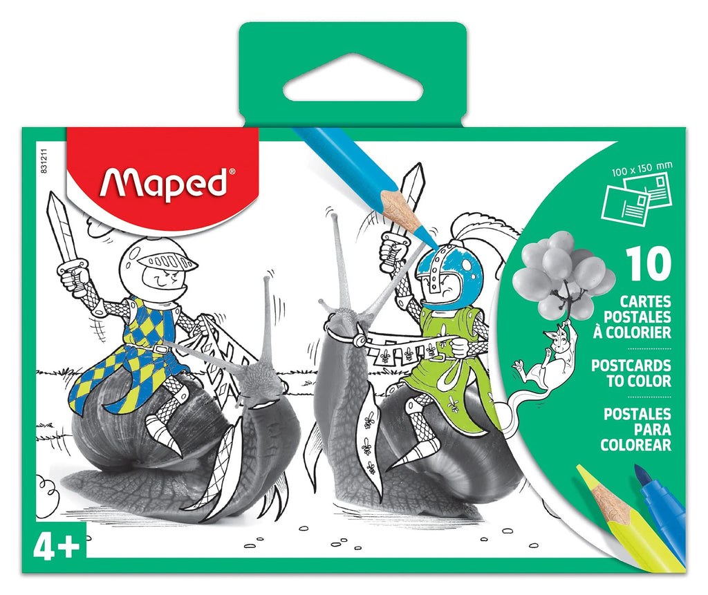 Maped Postales para Colorear — Pack 10 Cartas
